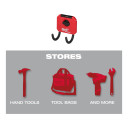PACKOUT&trade; MAZS, IZLIEKTS ĀĶIS APRĪKOJUMAM, PACKOUT SMALL CURVED UTILITY HOOK, 4932480705 MILWAUKEE