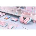Onikuma X13 spēļu austiņas X13 Pink, 50mm, 32&Omega;, 105dB, 2m, USB, 3.5mm, omnidirekcionalais mikrofons