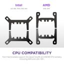 Nzxt nutikas pistik RL-KN360-B2, All-in-one vedelikjahutus, 120mm, 3 ventilaatorit, 73.47cfm, 30dB, FDB, TFT ekraan