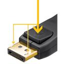 Goobay DisplayPort 1.4 savienojuma kabelis 64798, 2 m, 8K 60Hz, apzeltīti savienojumi, vīrietis/vīrietis