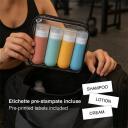 Beper Ceļojumu pudeļu komplekts C302AAC010, 4x90ml, silikons, daudzkrāsains, piemērots lidojumiem, sporta zālei, baseinam