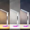Hawk Настольная лампа HW-LAMP03, 10W, 5 уровней яркости, RGB освещение, будильник, USB выход