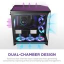 Nzxt Korpus H9 Flow RGB CM-H92FB-R1, 3x140mm esiventilaatorit, 1x120mm tagumine ventilaator, 420mm radiaatorid