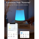 Vaiki&scaron;ka naktinė LED atmosferinė lempa su balto triuk&scaron;mo ir miego melodijų funkcija 7 spalvos 34 garso režimai 12 cm balta WN002-WH00BA-A Momcozy