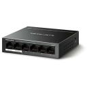 Mercusys настольный коммутатор MS106LP, 6 портов, 10/100 Мбит/с, 4 PoE+ порта, 40 Вт, управляемый коммутатор, черный