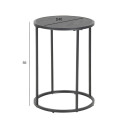 Sānu galds SEAFORD D40xH55 cm, melns AC83647 Allit