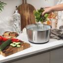 Salter Salātu vērpējs BW14097, 6L, sudraba, nerūsējo&scaron;ais tērauds, neslīdo&scaron;a pamatne, iebūvēts notecinātājs