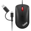 Lenovo ThinkPad USB-C juhtmega kompaktne hiir 4Y51D20850, 2400 DPI, 4 nuppu, USB-C, sinine optiline sensor, kahepoolne disain