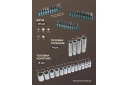 Rockforce T&ouml;&ouml;riistade komplekt 1/4"DR RF-2622-5, 62 tk, Cr-V, 6-punkt, plastikkarp