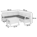 Aiam&ouml;&ouml;bel Corfu Relax Set hall 29202123939 KETER 190 x 190 x 79cm 77 x 57 x 42cm