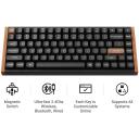 Keychron K2H-F1, клавиатура, 75%, проводная и беспроводная, RGB LED подсветка, магнитные переключатели, QWERTY, черная