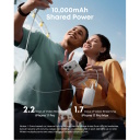 Super kompakts un jaudīgs premium ārējais uzlādes akumulators 10000 mAh 45 W ar USB-C PD un USB-A QC balts A1638H21 Anker