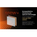 AENO Premium Eco Smart Quadro Wall Heater, 500W, 50x50 cm., Tempered glass, Infrared+convection heating type, LED display Plug type: Europe (E/F type), WHITE, Made in Poland