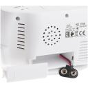 Adler LED kell termomeetriga AD 1186w, 9V, 230V, 50Hz, LED, valge, must, &auml;ratuskell, temperatuurin&auml;idik, niiskuse n&auml;idik