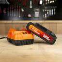 Akumulators un lādētājs 20V 2.0Ah, POWERPLUS, POWDP90620, 2000 mAh, 80 min uzlādes laiks