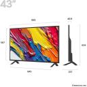 LG Teler 43QNED84A6C, 109,2 cm, 3840 x 2160, QNED, 3 HDMI, 1 USB, Wi-Fi, must