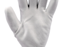 Darba cimdi, VOREL, 74082, balti, 10" izmērs, poliesteris ar PU pārklājumu