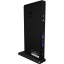 Raidsonic ICY BOX dokstacija IB-DK2241AC, strāvas adapteris AC 120/230 V, 2x USB 3.0, HDMI, DVI-I, Gigabit LAN