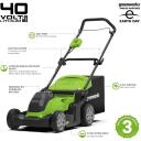 Greenworks Akumuliatorinis vejapjovė G40LM41K4 2504707UB, 41 cm, 40 V, 4 Ah, 50 l, 90 dB, 5 auk&scaron;čio pozicijų