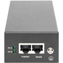 Digitus PoE inžektors DN-95109, 85 W, 1 x RJ-45, AC 100-240 V, 56 V, melns