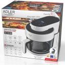 Adler Air Fryer Oven with Glass Bowl | AD 6316 | Power 1200 W | Capacity 3 L | Convection | White/Black