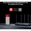 Mercusys traadita ruuter MR47BE, 9300 Mbit/s, 4 porti, Tri-band (2.4 GHz / 5 GHz / 6 GHz), 6 antenni, WPA3