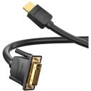Vention Видео кабель HDMI на DVI 1.5м ABFBG, HDMI A мужской, DVI-D мужской, 1080p, 1920x1200, 31 AWG, черный