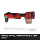 Bezvadu leņķa urbis TE-AD 18 Li - Solo, EINHELL 4514290, 18 V, 45 Nm, kompakts dizains, rotējo&scaron;s akumulatora turētājs