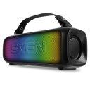Portatiivne 2.0 Bluetooth k&otilde;lar PS-235 12 W RMS TWS FM USB RGB aku 1500 mAh Must SV-022075 SVEN