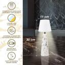 Beper Galda lampa P207ILI500, 1.5W, Balts marmors/Zelts, Keramika/metāls, LED, 1 spuldze, Aptum&scaron;o&scaron;ana