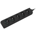 Lanberg pikendus PS0-05E-0150-BK, 1.5 m, 5 x CEE 7/5, 2500 W, 10 A