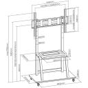 Sbox Fiksēts grīdas LCD/LED TV FS-1035, 150kg, 37-100 collas, 200x200-800x600, melna, tērauds