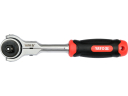 FLEXIBLE RATCHET HANDLE W.ROUND HEAD 3/8 YT-07201 YATO