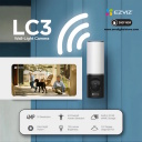 Ezviz LC3 CS-LC3 4MP 2-in-1 LED Seinalamp ja V&auml;listingimustes Nutikas AI Kaamera 32GB &Ouml;&ouml;n&auml;gemine MicroSD Valge