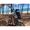 Ūdensizturīgs duffel soma, BasicNature, R712690, 90 L, pelēki zaļa, PVC pārklājums, ērta un izturīga.