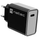 Natec Lādētājs RIBERA NUC-2060, 20W, 100-240V, 50/60Hz, 3A, 1xUSB-C, QUICK CHARGE 3.0, OCP, OVP, OTP, SCP
