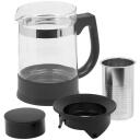 Resto arbatinukas 90512, 950 ml, borosilikatinis stiklas, nerūdijančio plieno filtras, plastikinis dangtelis, 3 lygiai