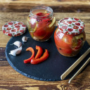 580 ml klaaspurk v&auml;rvilise kaanega BROWIN 132581 &Oslash;82/6, 6 tk.