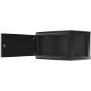 Lanberg seinakapp 19 6U WF01-6406-00B, 600mm, 6U, must, teras, IP20, 2 ventilaatori pesa, 4 vertikaalset riba