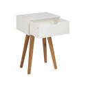 Naktsskapītis MITRA 40x30xH61,5cm, balts/ozols AC60638 Allit