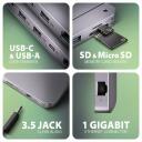 Axagon dokkimisjaam HMC-12GM2, USB 10Gbps, 3x USB-A, USB-C, HDMI, DP, RJ-45, M.2, SD/mSD, audio, PD 100W