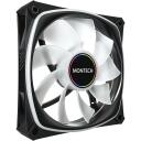 Montech Korpusinis ventiliatorius RX120 PRO BLACK 3 IN 1, 120mm, 1600RPM, 72.3CFM, 1.63mmH2O, HDB, 20 LED, RGB valdiklis