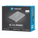Natec HDD cietā diska korpuss NKZ-1281, 2.5", 4 TB, 6 Gbit/s, 9.5 mm, USB 3.0, pelēks, SATA, 1 disks