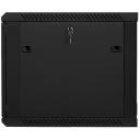 Lanberg Seinale paigaldatav rack WF01-6609-10B, 600x600mm, 9U, max 60kg, IP20, klaasuks, 2 ventilaatori pesa