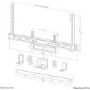 Neomounts videobar rinkinys AV2-500BL 43-110" VESA 10 kg universalus, 200 x 200 iki 800 x 600 mm, juodas, plienas
