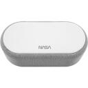 Nasa Bluetooth skaļrunis/ modinātājs SPC400, 2x5W RMS, bezvadu uzlāde 15W, USB-C, litija akumulators