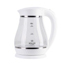 Elektriline veekeetja 2200 W 1.7 L klaasist ja polüpropüleenist korpus 360° pöörleva alusega valge AD1274 Adler