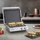 Divpusējais kontakta grils ar 180° atvēršanu 2000 W nerūsējošā tērauda SteakChef 02837 Caso