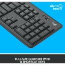 Logitech Клавиатура и мышь MK295 920-009800, беспроводные, 10м, 3 кнопки, батарея клавиатуры AA, батарея мыши AA