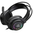 Onikuma austiņas X92 Black, 20 &Omega;, 50 mm, 113 dB, 2.2 m, multidirekcionalais mikrofons, 360&deg; rotācija, RGB apgaismojums